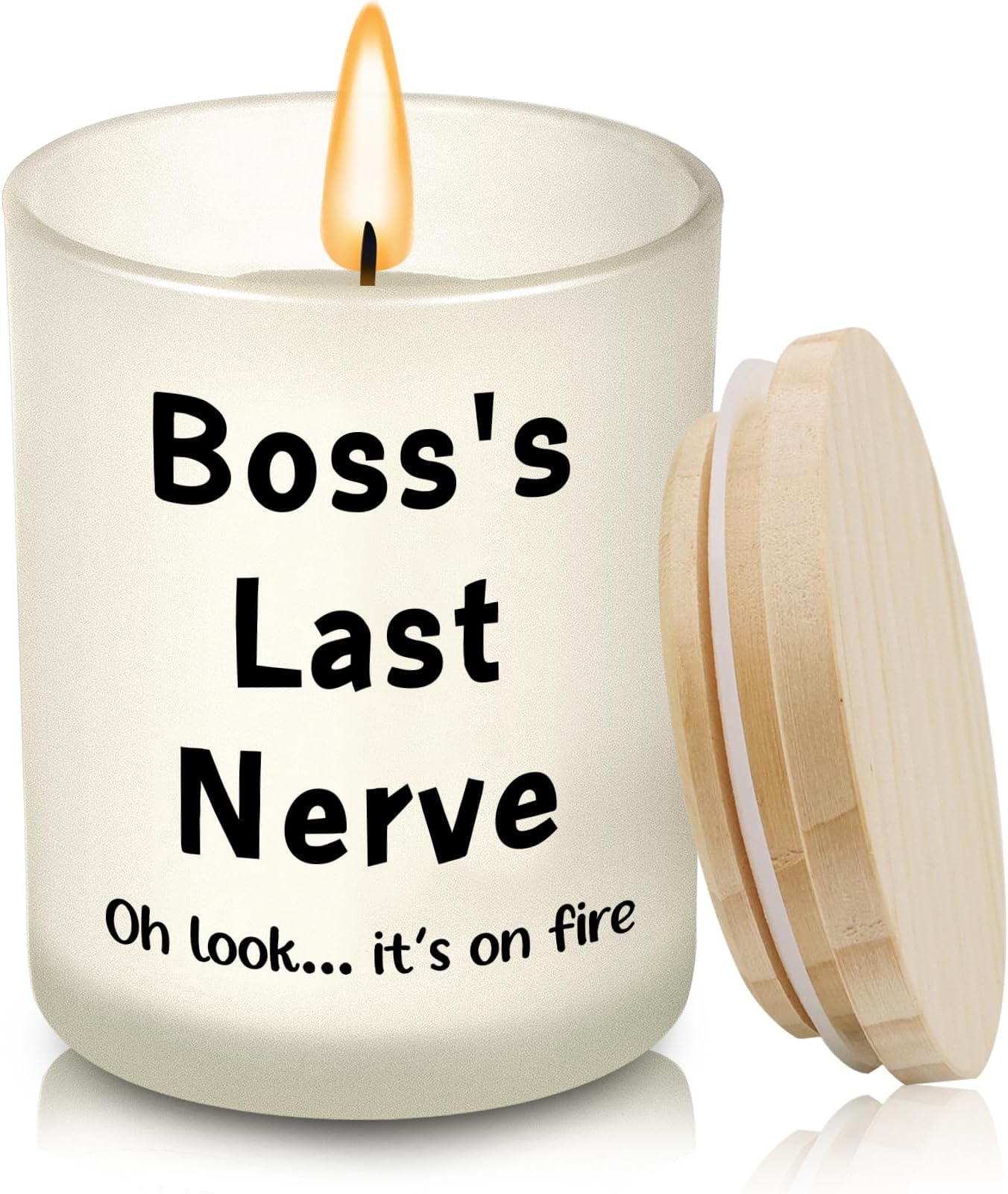 Boss Lady Gifts for Women: Funny Birthday & Christmas Gifts for Boss & Coworkers - Last Nerve Candle