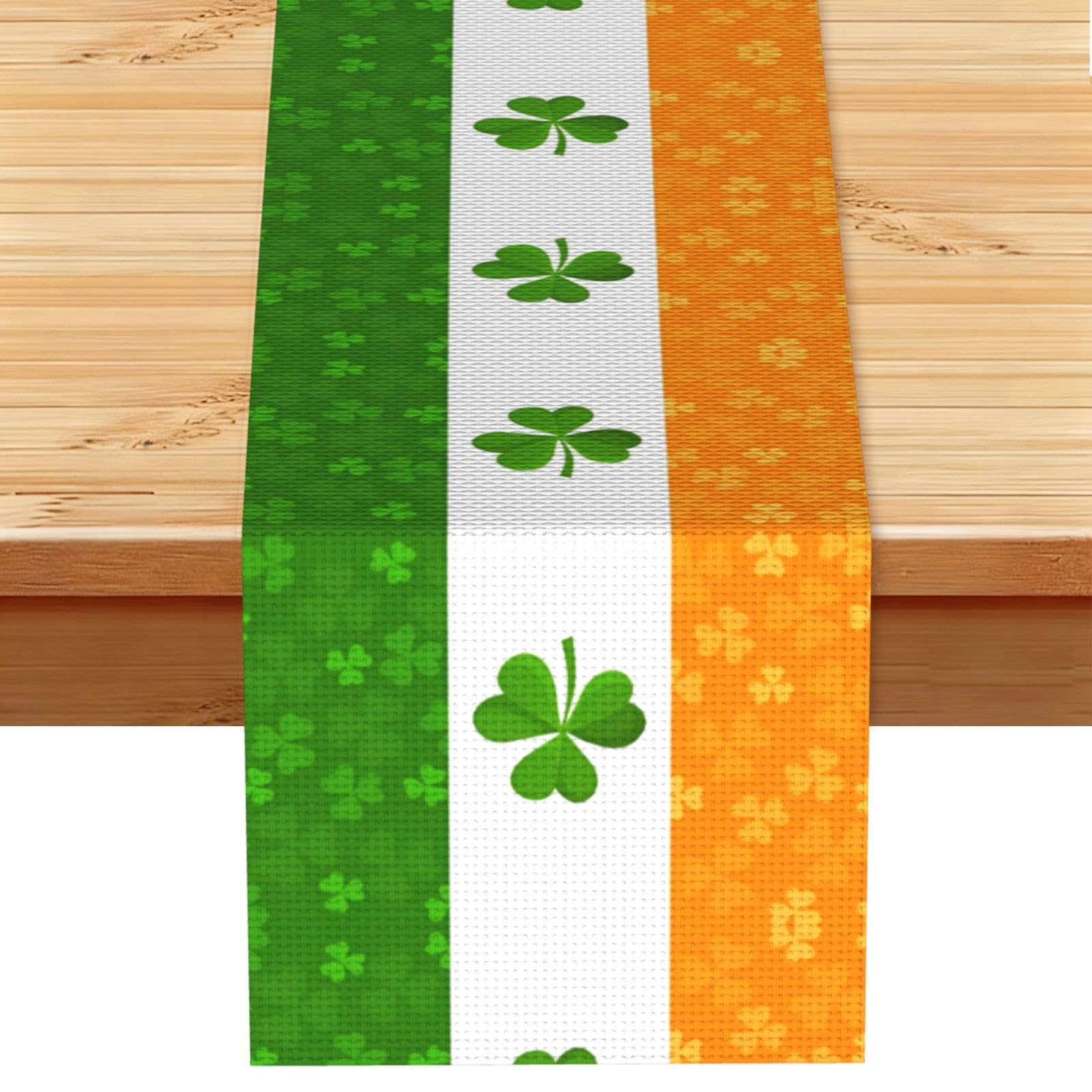 Hgiuydrd Irish Flag Print Table Runner World Cup-Themed Dining Table Decor For Coffee Dining Table And More