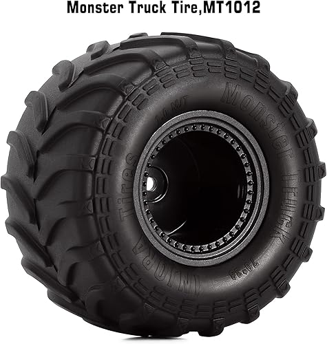 Miniatura 11 de INJORA Monster Truck - Juego de neumáticos blancos para 1/24 RC Crawler Car Axial SCX24 Bronco Gladiator C10 JLU Deadbolt B17 FMS FCX24 y TRX4MT