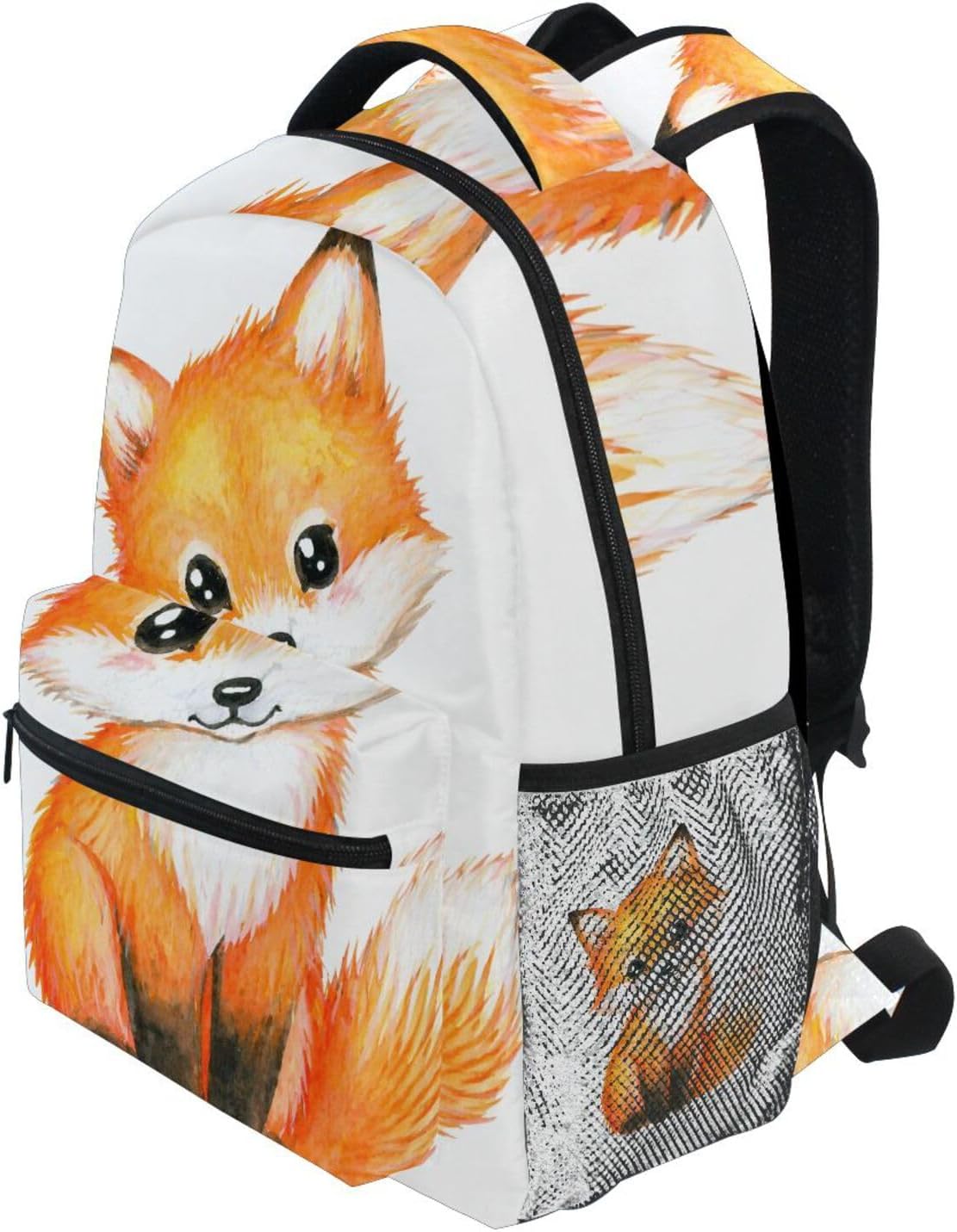 ALAZA Cute Little Fox Animal Print Large Backpack Personalized Laptop iPad Tablet Travel School Bag with Multiple Pockets image 3