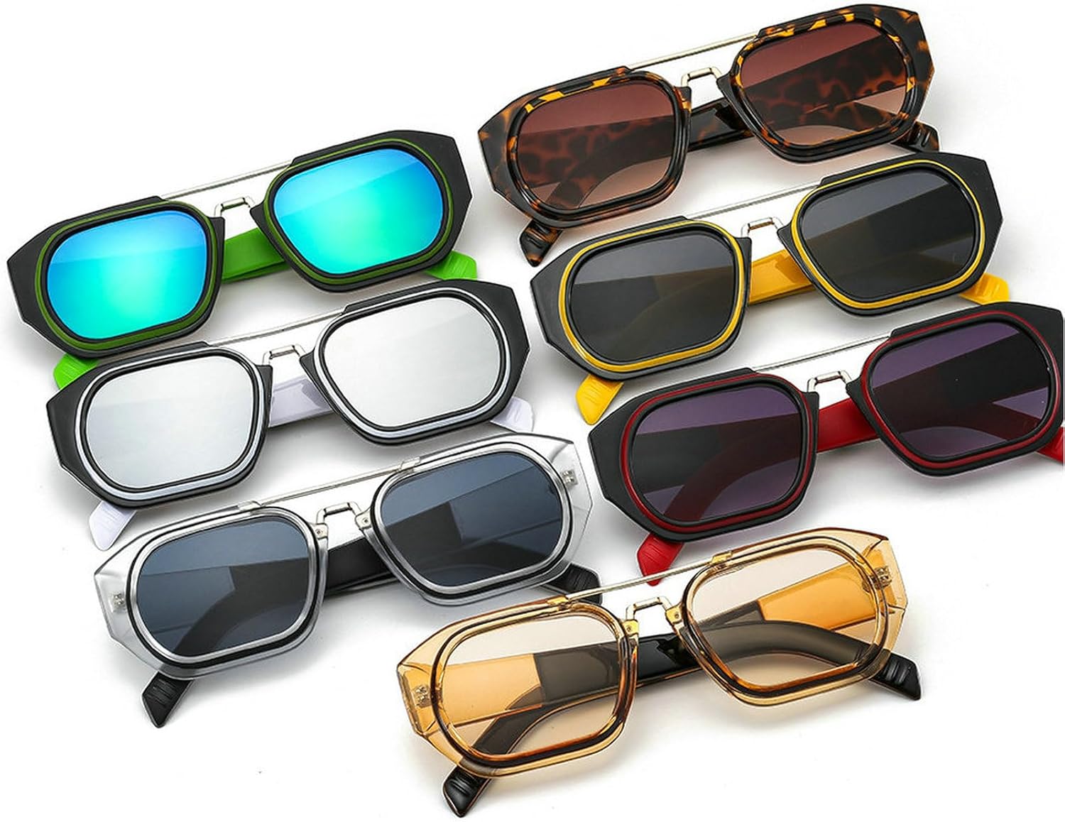 COTIA Retro Narrow Square Sunglasses Men Unique Design Rectangle Small Sun Glasses Double Beam Women Punk Sun Glasses - Image 3