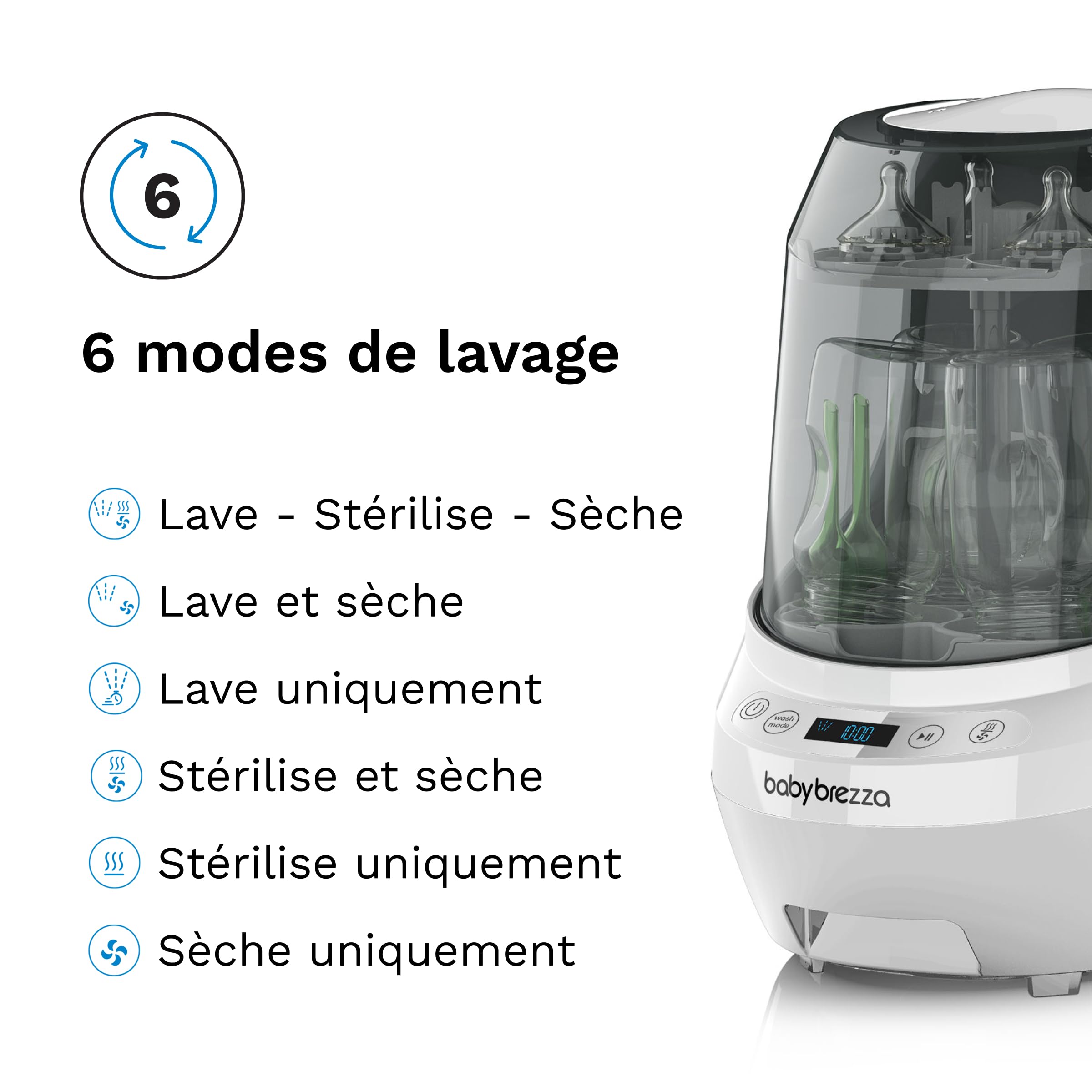 Baby Brezza - Bottle Washer Pro White Myjka do butelek - automatycznie myje, sterylizuje i suszy butelki i akcesoria do laktatora