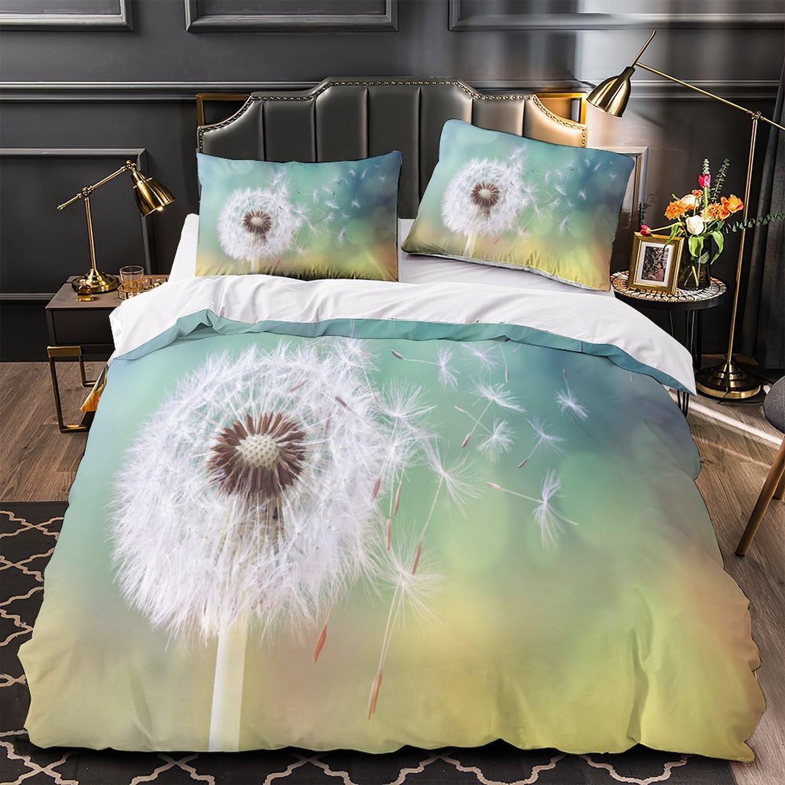 Parure de lit pissenlit hypoallergénique pour stopper les allergies nocturnes de votre fille
