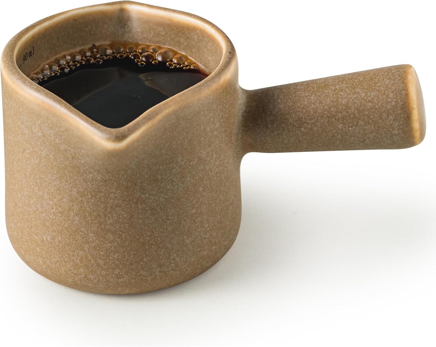 YHOSSEUN YHOJOY Double Spouts Measuring Cups, Ceramic Espresso Cup with Handle, Measuring Espresso Shot Milk Cup 90 Ml, Espresso Accessories