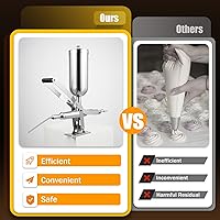 Vista 9 de Fabricantes de churro de postre de donas españolas, máquina de llenado de acero inoxidable 5L, máquina de llenado de donas de frutas