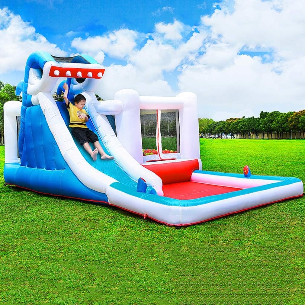 trampolino per bambini con scivolo