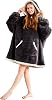 Soft Cozy Wearable Blanket – Birthday Gift for Women and Men, Oversized Warm Fuzzy Sherpa Fleece Hoodie Blanket Sweatshirt for Adults with Giant Pocket | One Size Fits Most, Grey