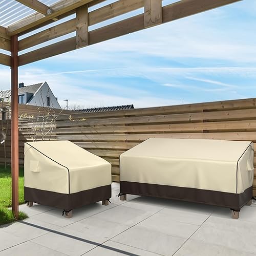 Vista 21 de MR.COVER Funda para sofá de 3 plazas para exteriores, fundas impermeables para muebles de patio, se adapta hasta 88 pulgadas de ancho x 40 pulgadas