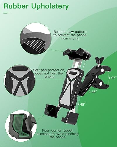 Miniatura 3 de Soporte universal para teléfono para carrito de golf, soporte de teléfono para bicicleta, cochecito, carrito de empuje, barco, automóvil,