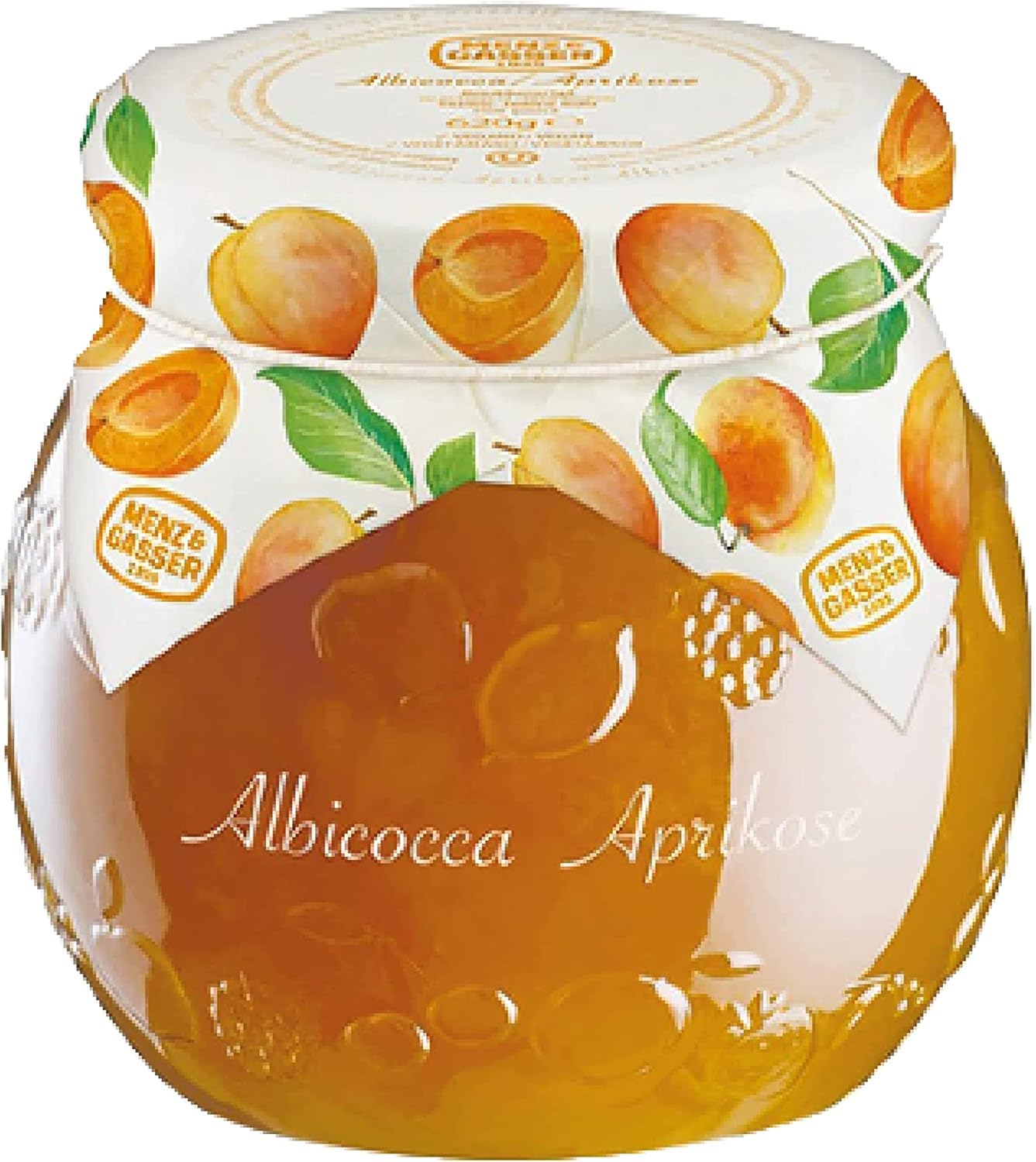 Italian Gourmet Menz&Gasser Confettura Extra di Fragole Edel und Aprikosenkonfitüre, Premium Erdbeer-Konfitüre mit Fruchtstücken, 6 Gläser à 620 g+ Italian Gourmet Polpa 400 g