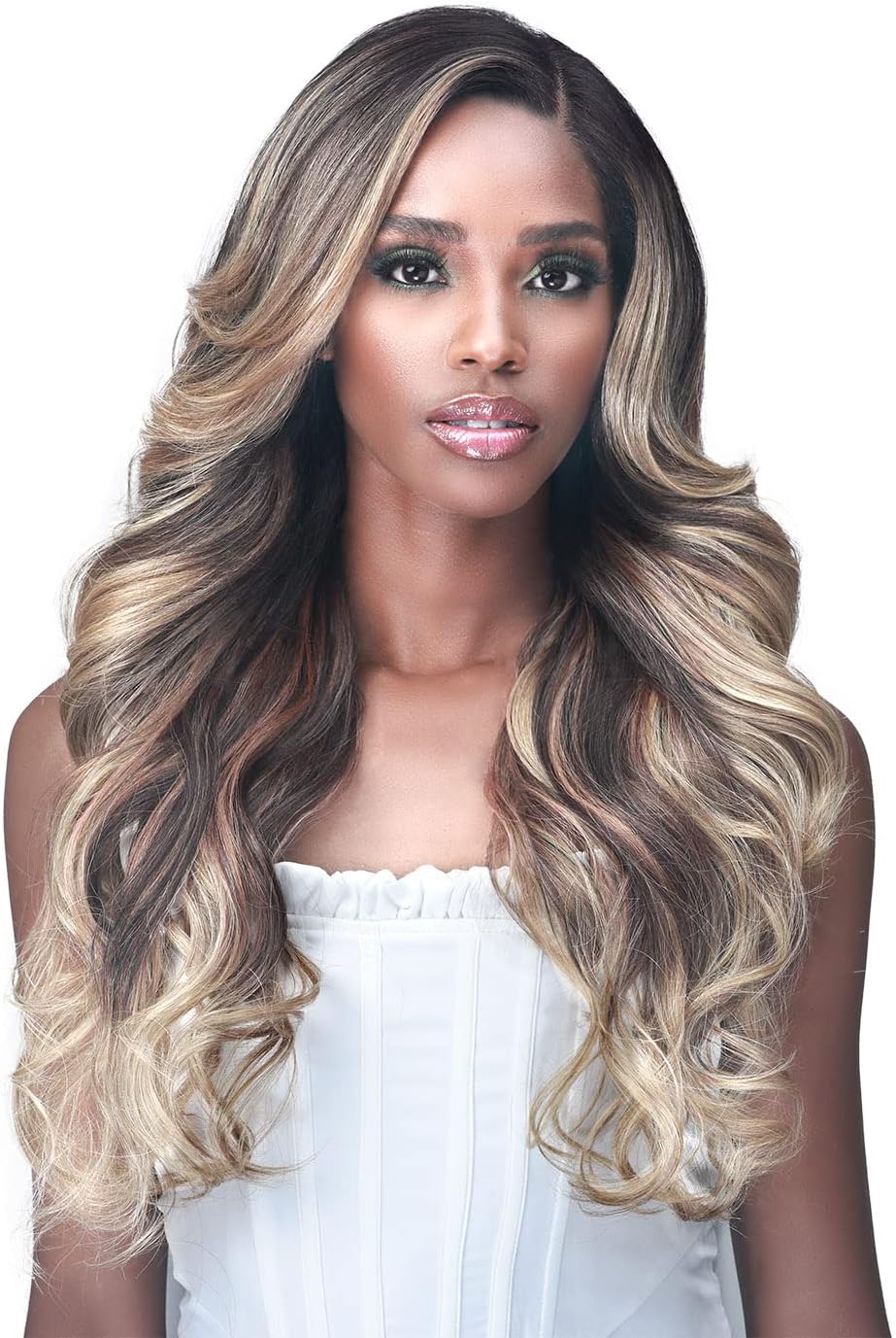 BOBBI BOSS(HL22/1222) - Synthetic Hair 13x4 Deep HD Lace Wig - MLF254 JAEL, Long Curly Hair Wigs with Natural Baby Hair, Safe High Heat Styling (HL22/1222)