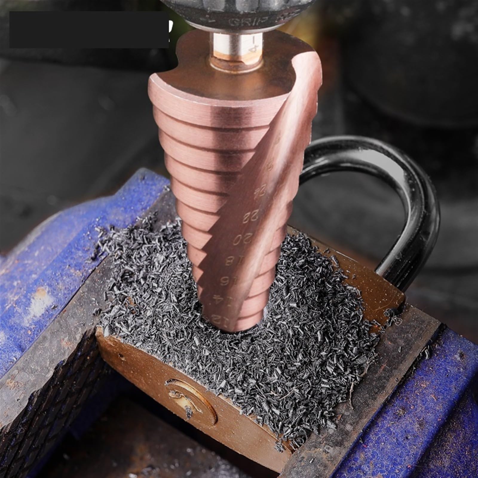 4–12 mm, 4–20 mm, 4–32 mm, 4–22 mm, 5–23 mm, HSS, prosty rowek, wiertło stopniowe, metal powlekany, narzędzia do wiercenia otworów, 1 sztuka (kolor: sześciokątny trzpień 4-32-01)
