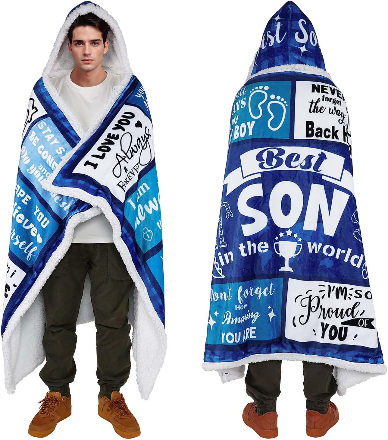 Soft Wearable Blanket Hoodie, Cozy Pink Blanket, Unique Throw Blankets Presents for Birthday, Christmas