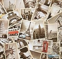 Dxhycc 32 Vintage Retro Travel Postcards Set - Collectible Old World Landmarks for Postcrossing, Scrapbooking & Gifts