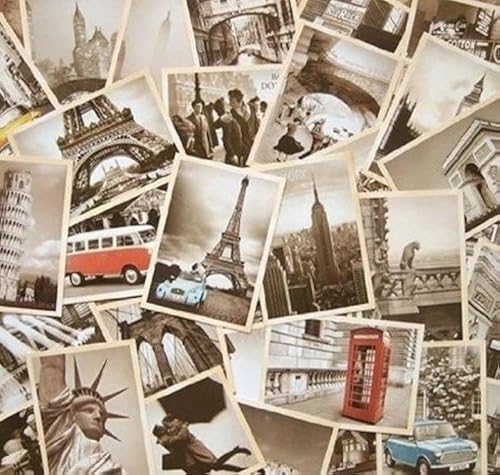 32 PCS 1 Set Vintage Retro Old Travel Postcards for