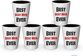 SpreadPassion Best Goat Mom Ever Shot Glass- Gifts for Mom (6)