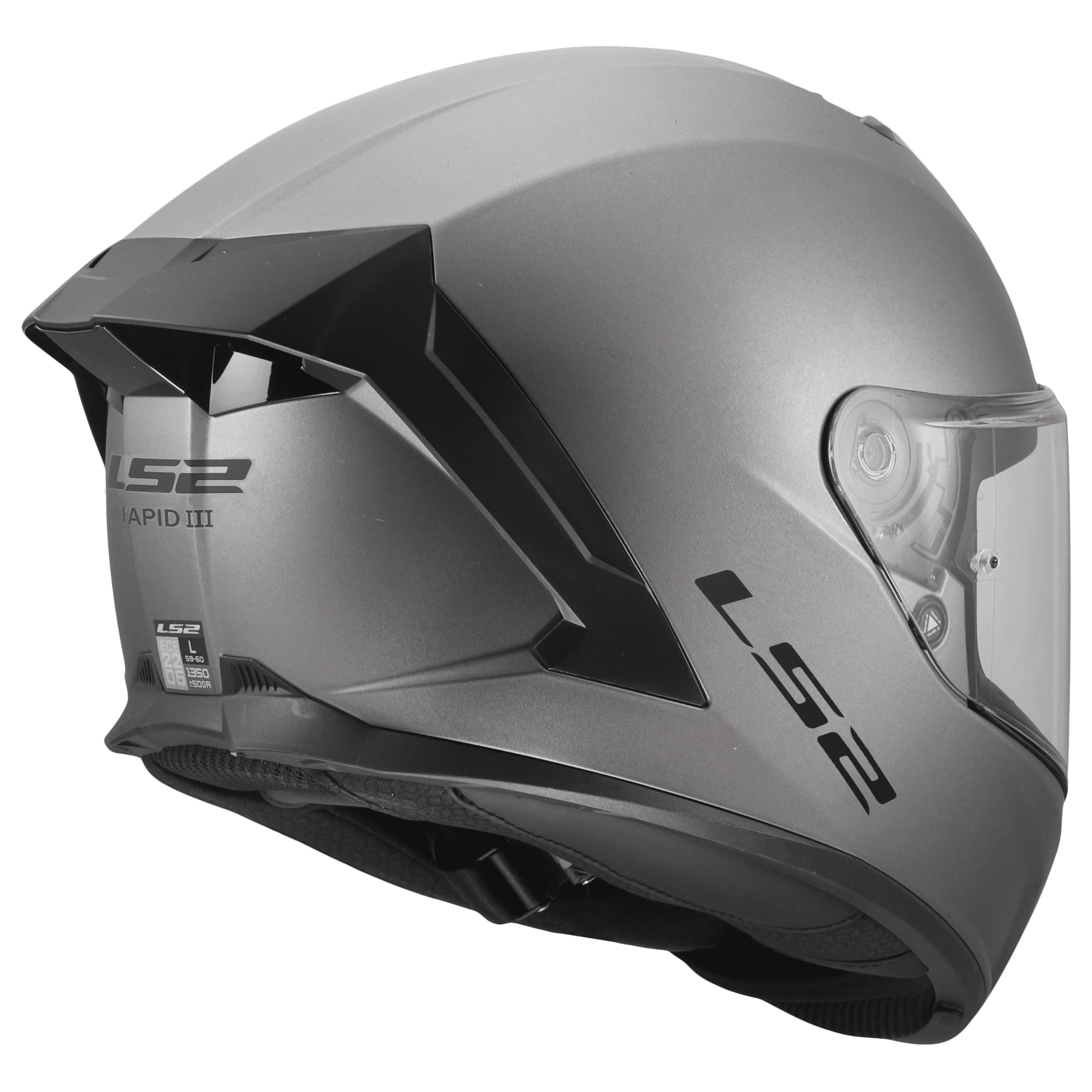 LS2, Casco Moto Integrale RAPID III SOLID Matt Titanium, L