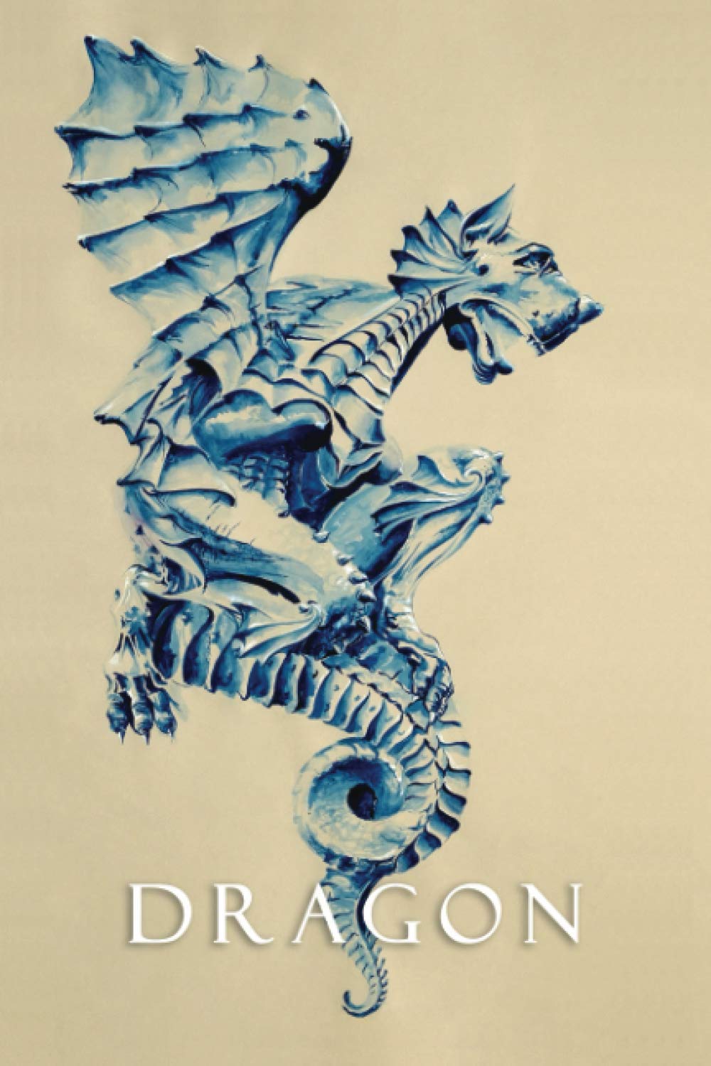 Dragon: Carnet ligné avec un superbe dragon dessiné à l'encre