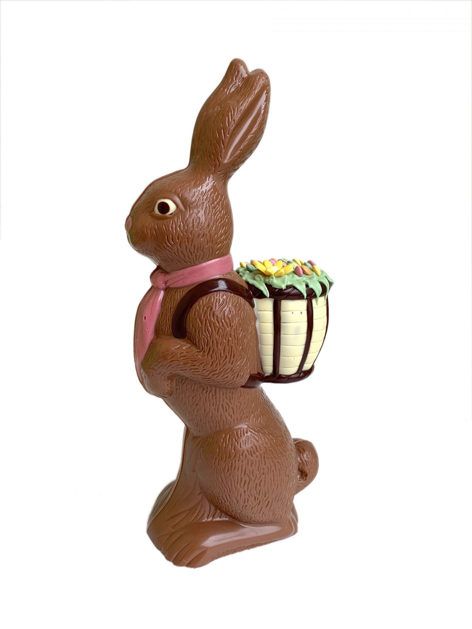 Krönner Nostalgie Osterhase aus feinster Edel-Vollmilchschokolade (37 cm / 580 g) – Hochqualitativer Schoko Osterhase für frohe Ostern – Osterhasen aus Schokolade