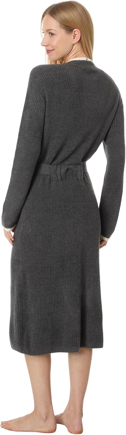 Barefoot Dreams womens Cozychic Ultra Lite Contrast Ribbed Robe - Image 2