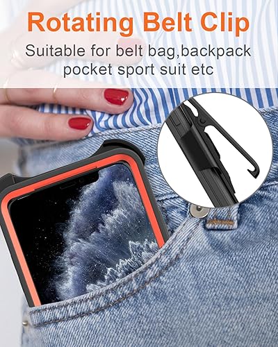 Miniatura 7 de Designed for iPhone 11 Pro Max Case 3-in-1 Full Body Rugged Protection Belt Clip Kickstand with 2 Screen Protectors, Heavy Duty Military Grade Drop