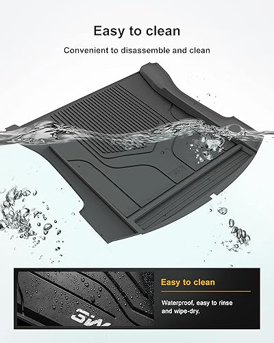 Miniatura 73 de 3W – Tapetes compatibles con Tesla Model Y 2020-2024 y 2025 (no para Juniper), tapetes TPE para todo tipo de clima y revestimiento para maletero