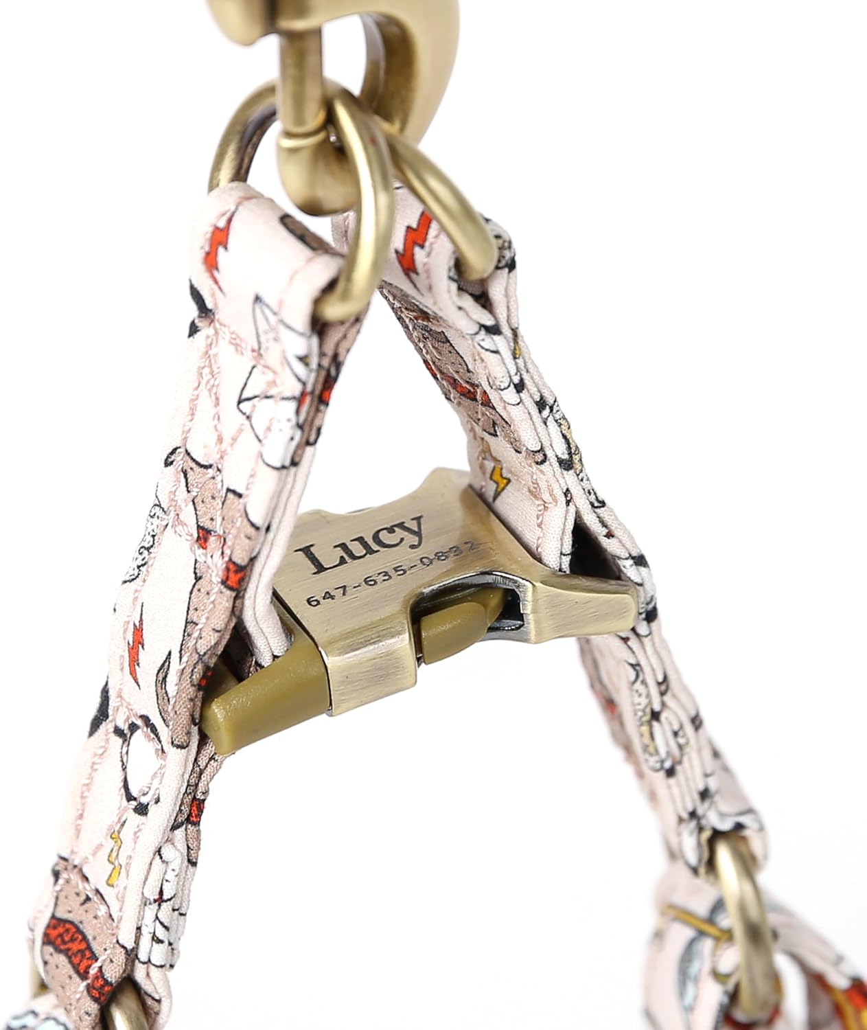 Angie and Allie Organic Cotton Personalized Step in Dog Harness,Custom Dog Halter Vests,Adjustable No Pull Canine Halter Harness for Small Medium Large Dogs