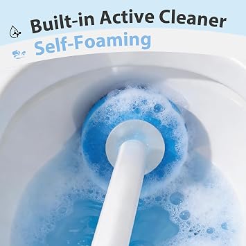 Toilet Brush Disposable Kit, Bowl Buddy Toilet Brush & Wand, Wall Mounted Storage Caddy with Holder 26 Refills for Bathroom Bowl Bathtub Sink Basin in Tiny Spaces Sudsy Cleaning System Kits
