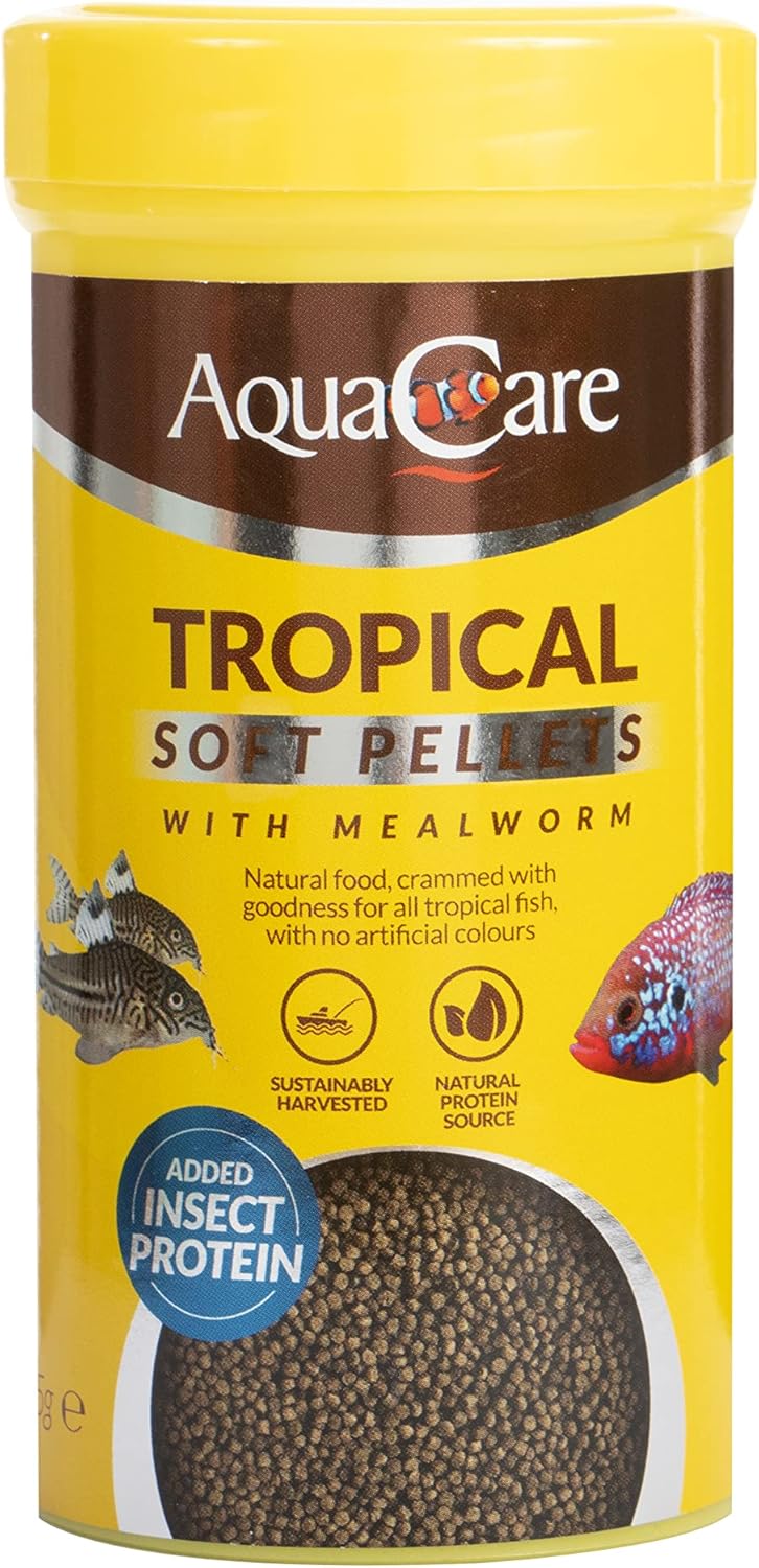 AquaCare Tropical Fish Food Pellets Complete and Varied Food for All