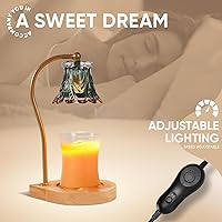 Vista 3 de Lámpara calentadora de velas con temporizador, calentador eléctrico de cera de fragancia regulable, elegante decoración del hogar, calentador