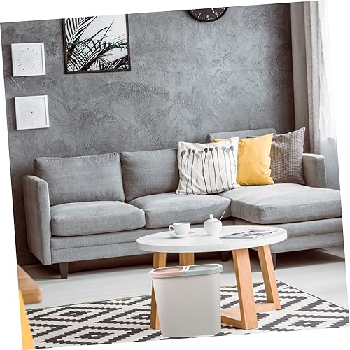 Miniatura 7 de Cubo de dos compartimentos para oficina, hogar, hotel, escuela, blanco, pedal, fácil de combinar