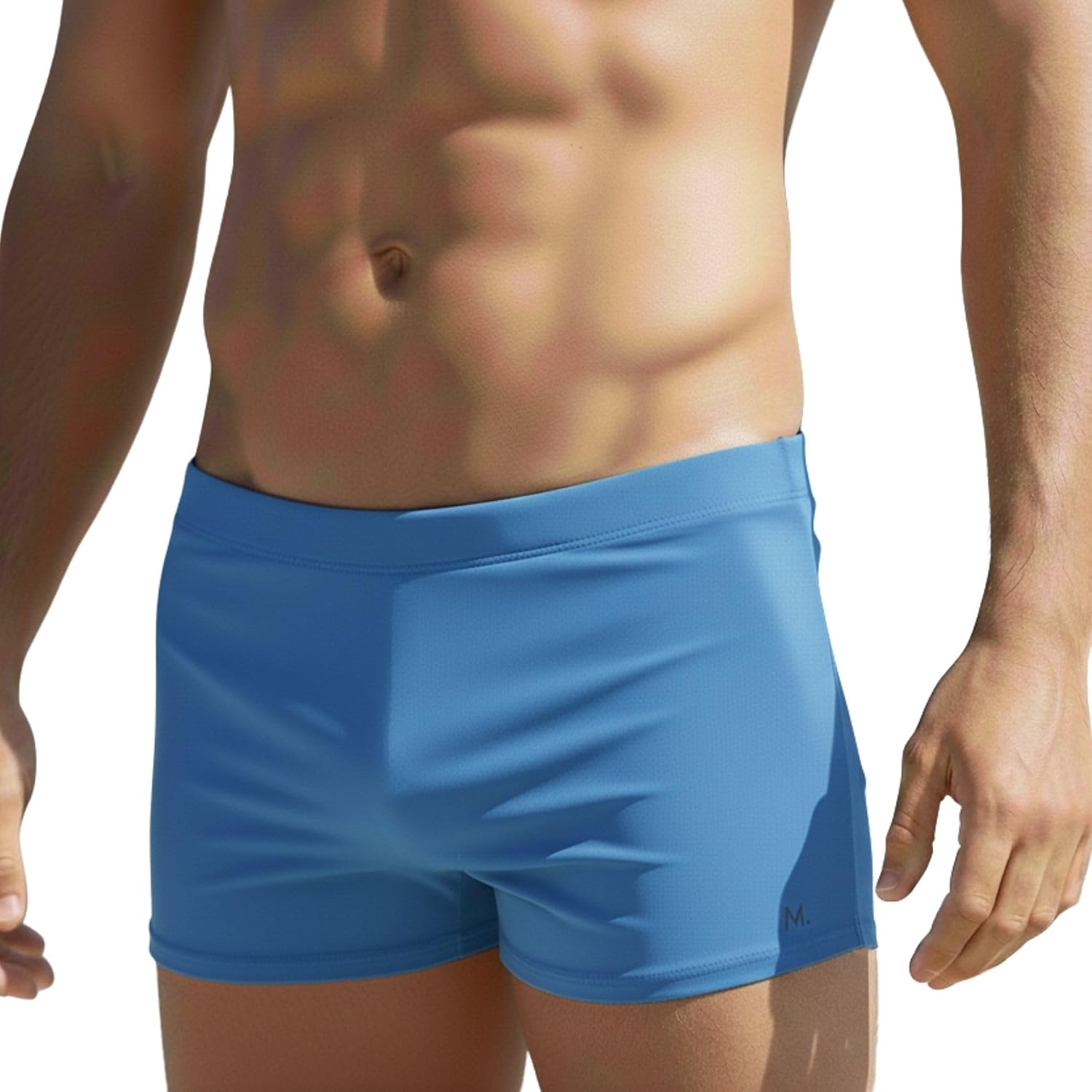 Sunga Boxer Mash Masculina Cordão Ajustável Natação Praia UV 50+ Lisa