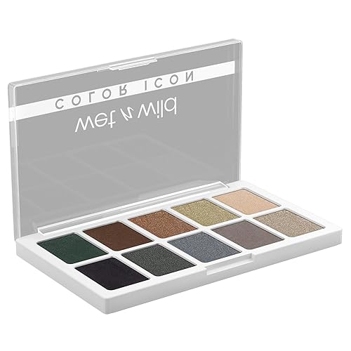 Miniatura 2 de Wet n Wild Color Icon Paleta de maquillaje de sombra de ojos de 10 bandejas, luces azules apagadas, de larga duración, brillante, metálico,