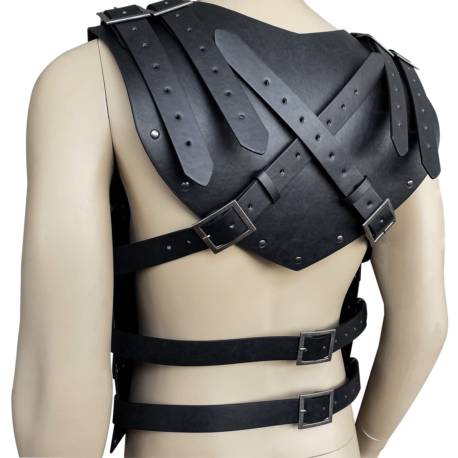 HiiFeuer Wikinger Kunstleder Geprägte Brust Rüstung Retro Mittelalter Ritter Leder Rüstung für LARP/Cosplay