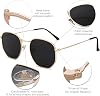 Lentes de sol cuadrados polarizados SOJOS para mujer y hombre, forma hexagonal poligonal SJ1072, pequeños 7