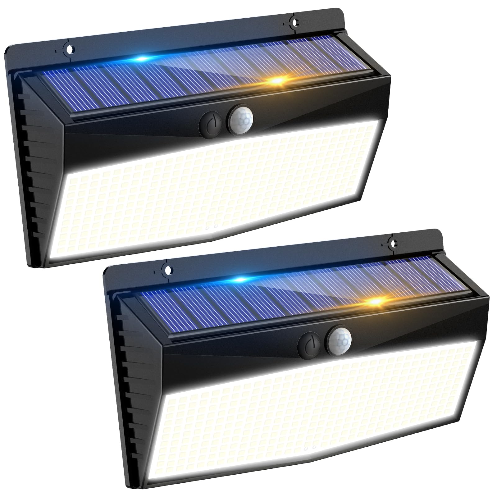Peasur Luz Solar LED Exterior Jardin 368LED Luces Solares con Sensor de Movimiento, IP65 Impermeable Focos LED Exterior Solares, Superbrillante Lamparas Solares-2 Paquete