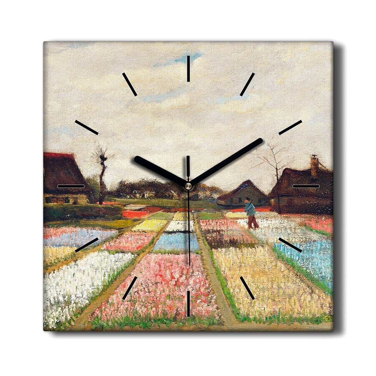 Horloge murale sans tic-tac 30x30 Coloray en toile silencieuse