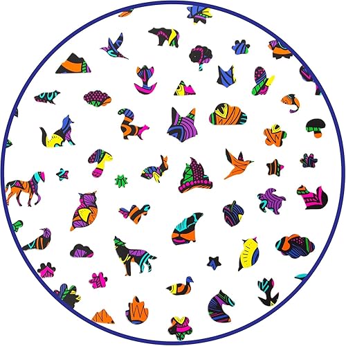 Miniatura 5 de Hidden Shapes - Rompecabezas para adultos - 300 piezas - Dibujado a mano - 75 formas ocultas únicas - Gran regalo para mamá, papá, adolescentes,