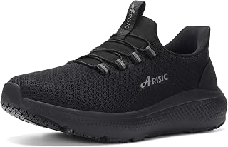 ARISIC Non Slip Work Shoes for Men Slip on Sneakers Waterproof Restaurant Men Zapatos Trabajo Comfort Kitchen Chef Slip Resistant Food Service Shoes