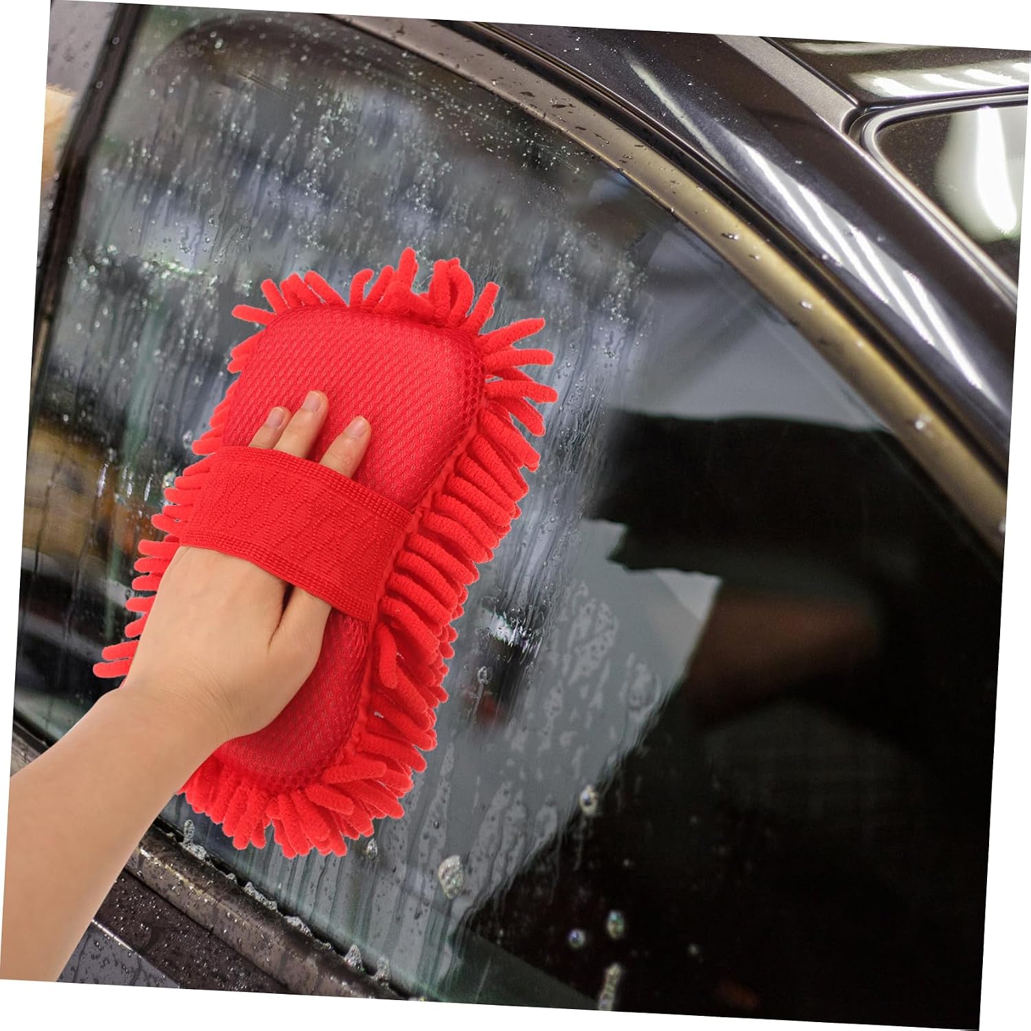 Unomor Sponges for Car Washing Cleaning Sponge for Cars and Motorcycles Microfiber Cleaning Mitts