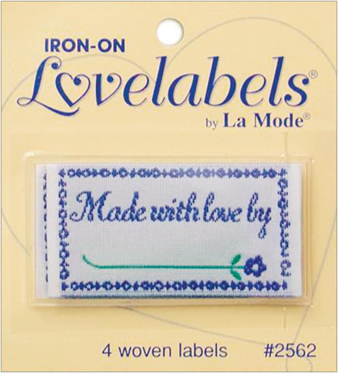 Blumenthal Iron-On Lovelabels 4/Pkg, Made with Love by