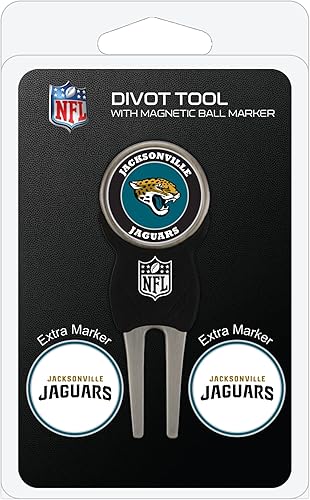 Vista 24 de Team Golf NFL Divot Tool con 3 marcadores de pelota de golf, marcadores son magnéticos extraíbles de doble cara esmaltado