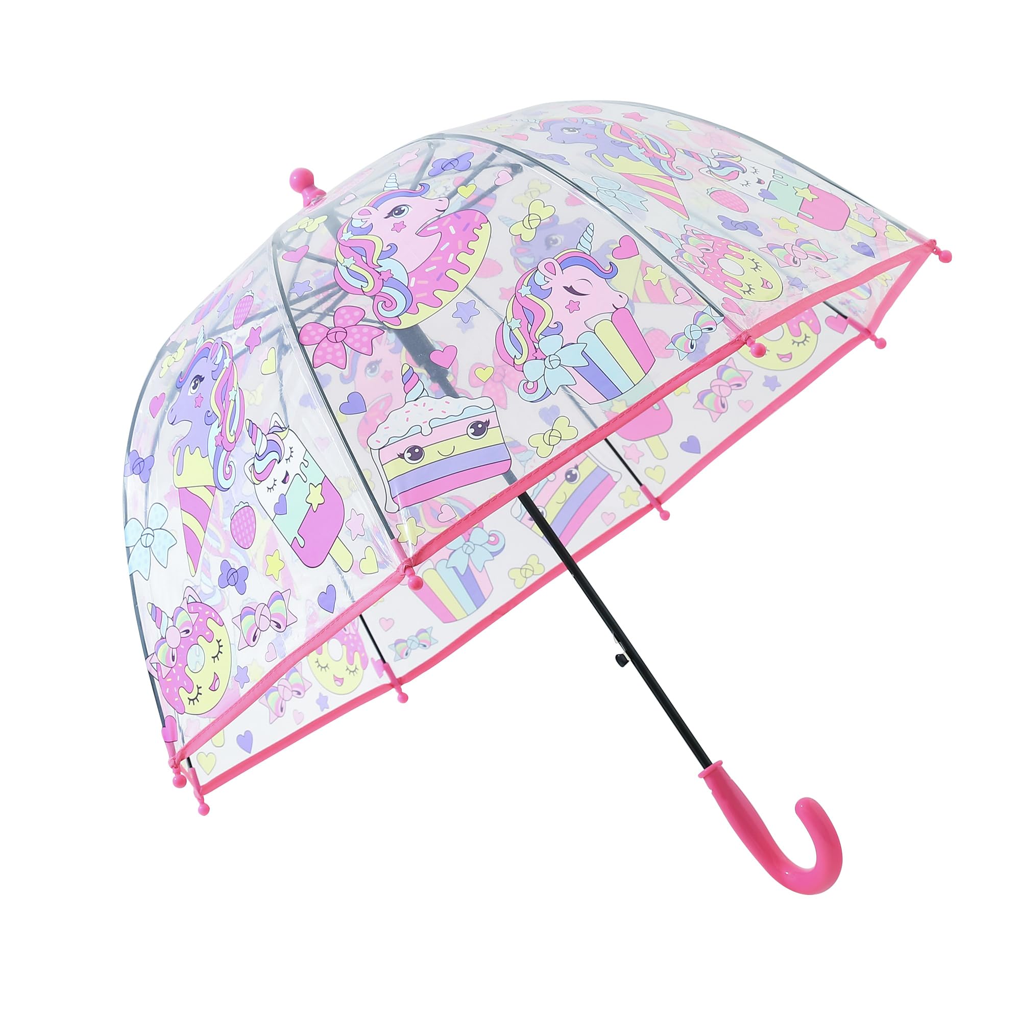 64.5 cm Folding Umbrella Transparent | 8K Fiberglass Ribs | Auto Open & Non-slip Handle | Travel Friendly Windproof | Umbrella for Women, Men & Kids| Floral Print | White-image-37