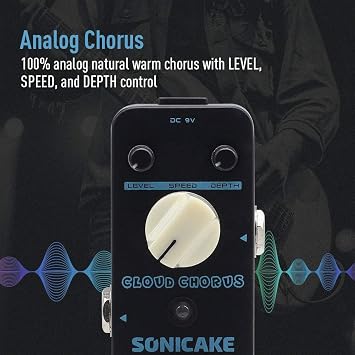 SONICAKE Chorus Pedal Chorus Guitar Pedal Guitar Effects Pedal Classic BBD Analog True Bypass