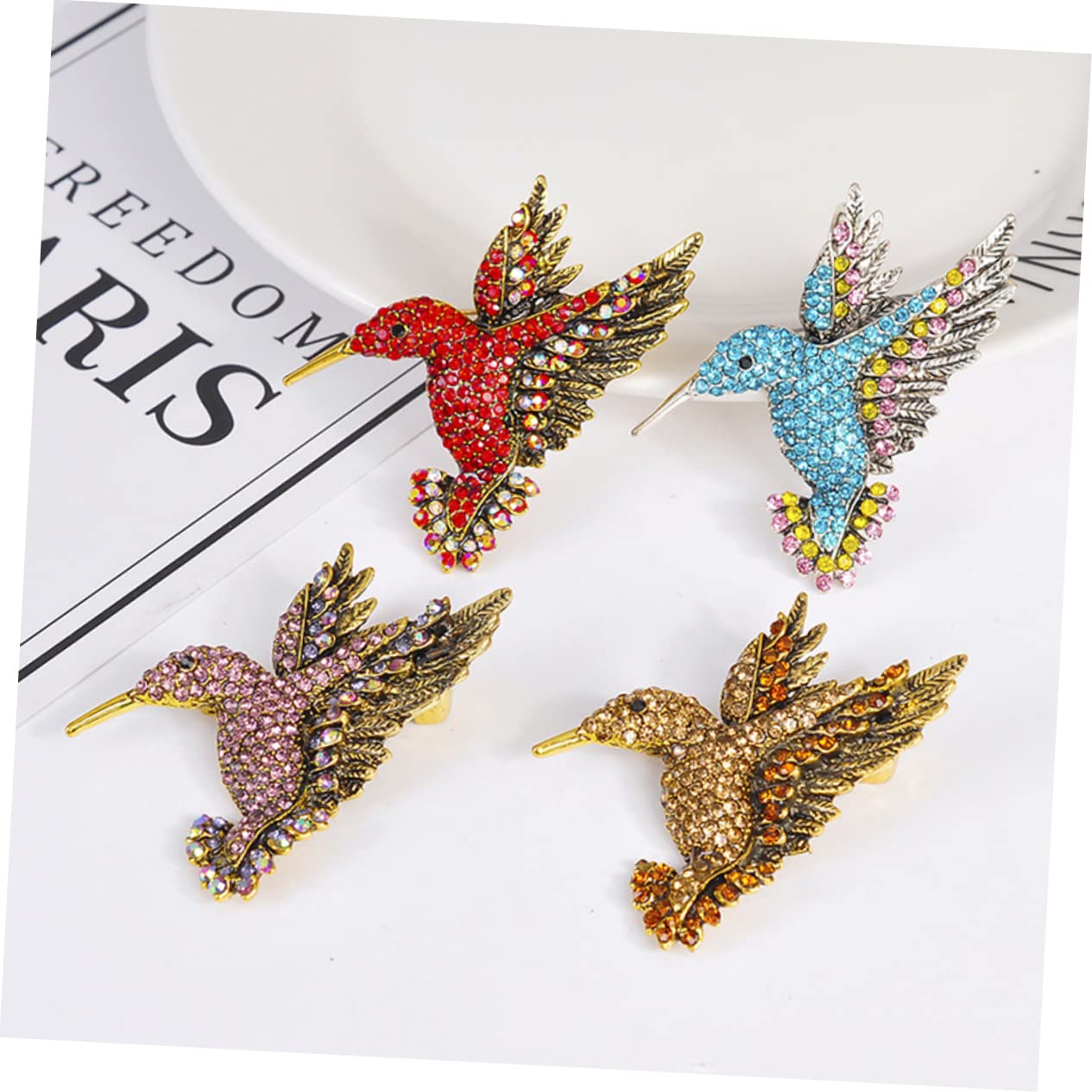 Broche Unisex con diseño de pájaro y Diamantes, 1 Unidad. Diseño Elegante con Incrustaciones. Ideal para Hombres y Mujeres.