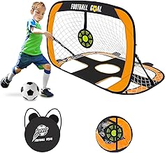 Kids Football Goal, Portable Pop Up Mini Goals for Kids, Multifunction Training Equipment
