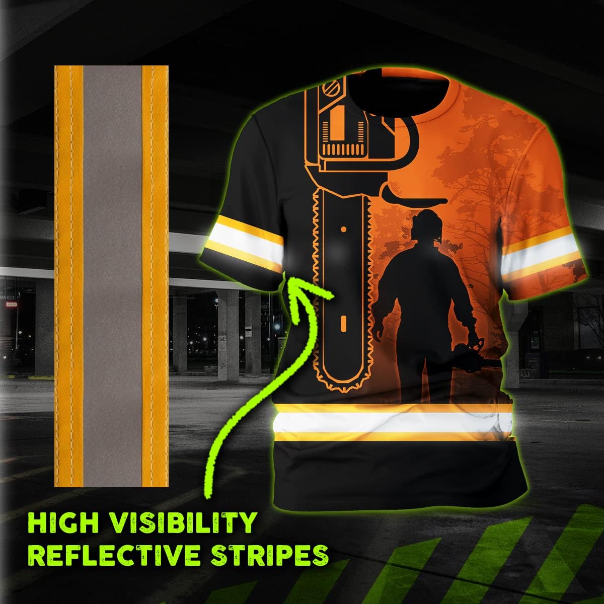 Matedecor High Visibility Hoodie for Men - Hi Vis Safety Workwear with Reflective Design