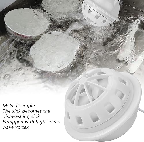 Miniatura 7 de Lavavajillas, Lavavajillas portátil con alimentación USB con ventosa para cocina para restaurante (blanco)