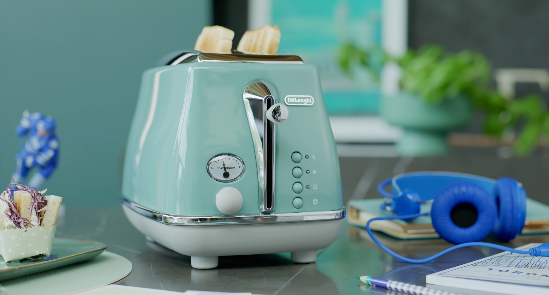 De'Longhi Icona Capitals 2 Slice Toaster CTOC2003.GR, Reheat