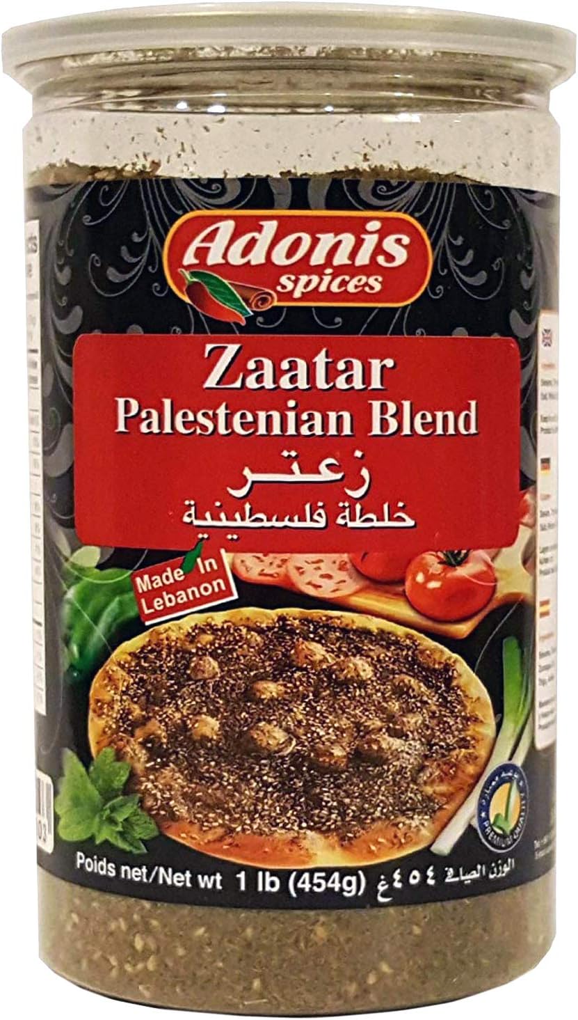 Adonis - Palestinian Style Zaatar (1Lb), 454g (Blend of Thyme, Sumac, Sesame, Salt, Wheat)